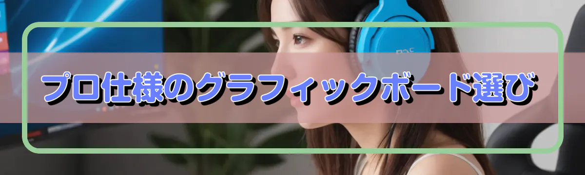 プロ仕様のグラフィックボード選び