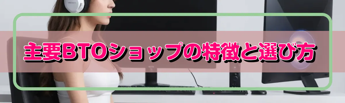 主要BTOショップの特徴と選び方