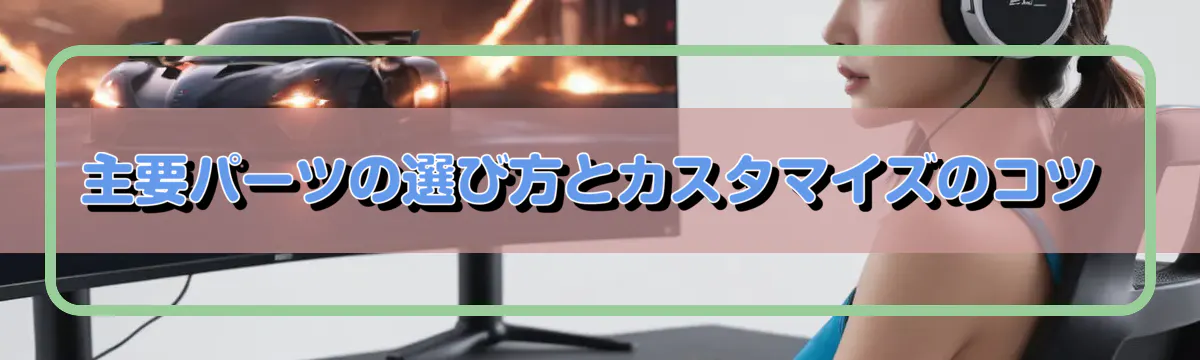 主要パーツの選び方とカスタマイズのコツ